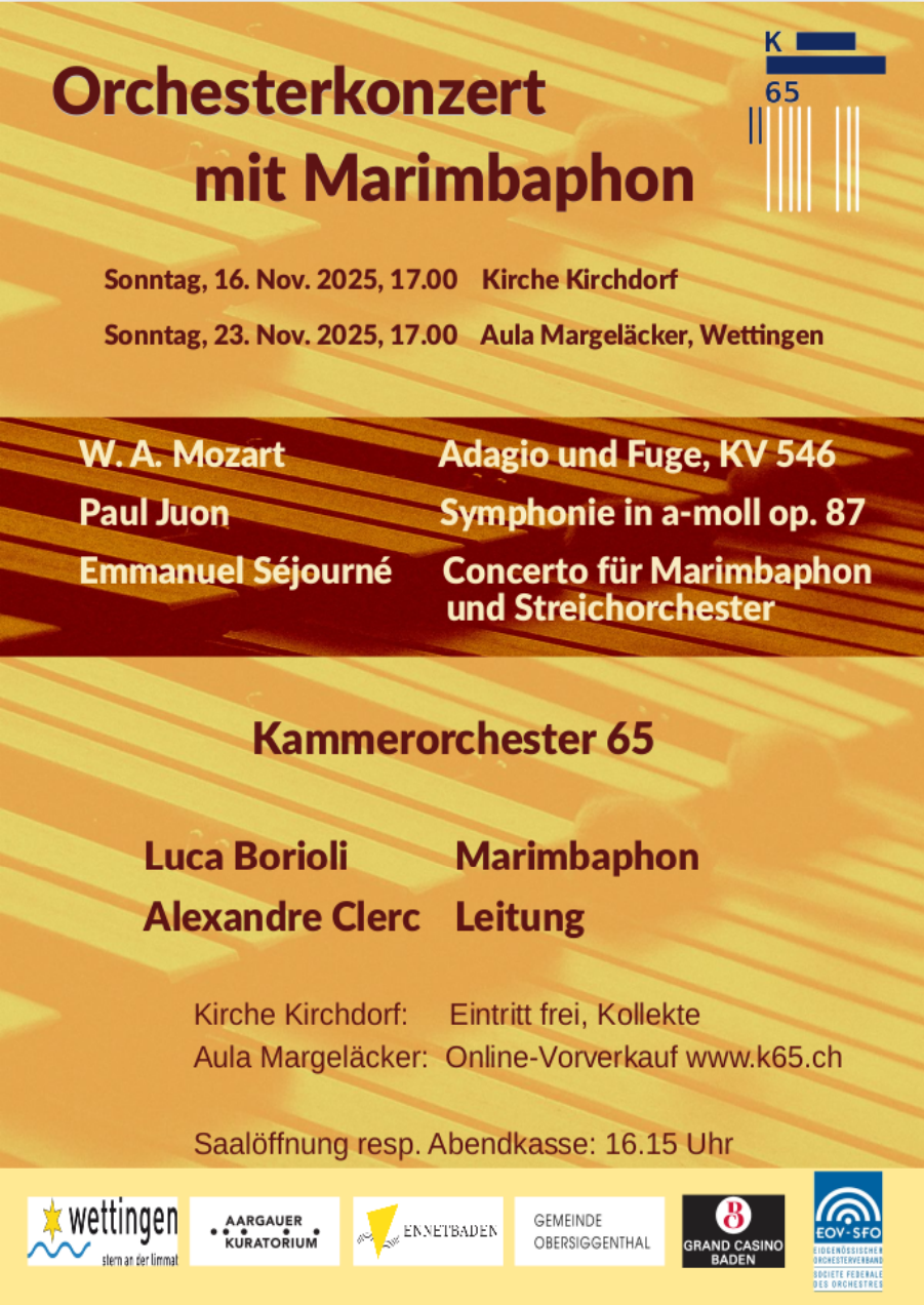 Flyer Orchesterkonzert mit Marimbaphon